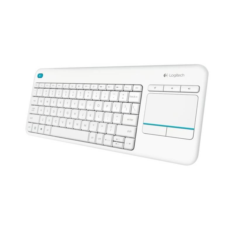 Klávesnice Logitech Wireless Keyboard K400 Plus, CZ bílá