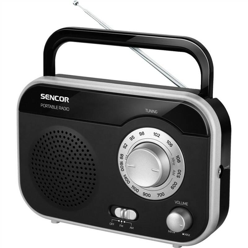 Radiopřijímač Sencor SRD 210 BS černý stříbrný