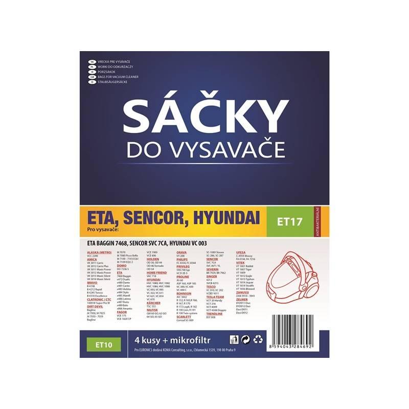 Sáčky do vysavače Koma ET17, Sáčky, do, vysavače, Koma, ET17