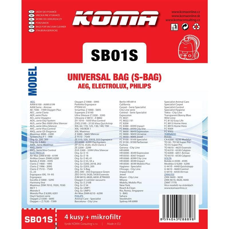 Sáčky do vysavače Koma SB01S