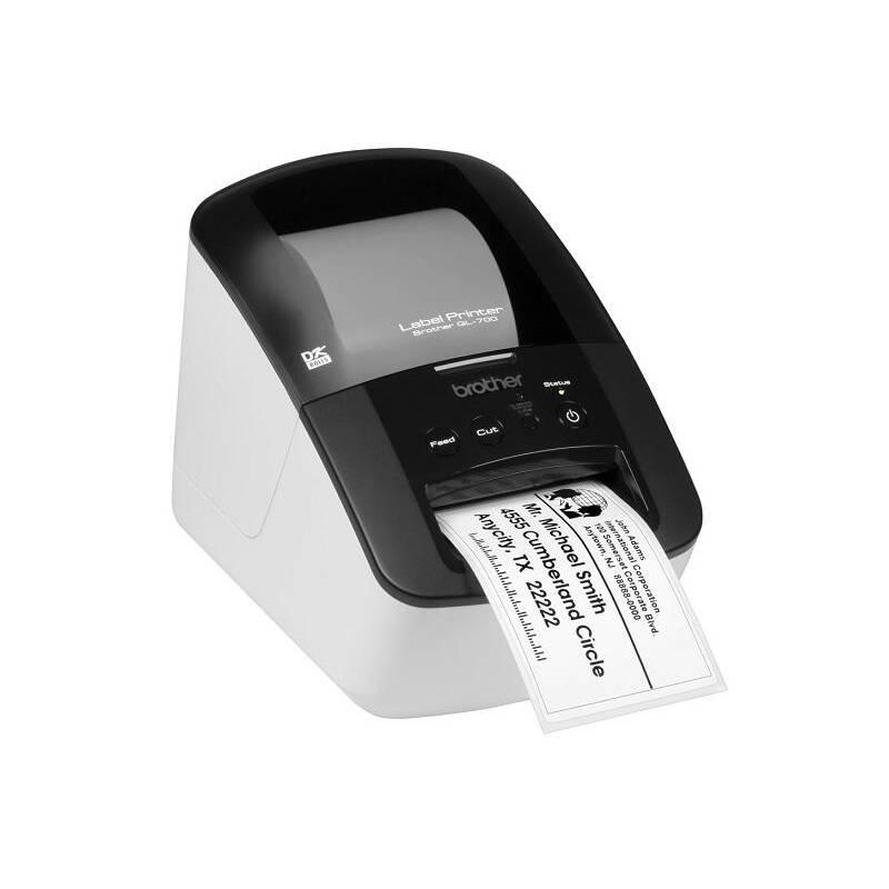 Tiskárna štítků Brother QL-700 černá bílá