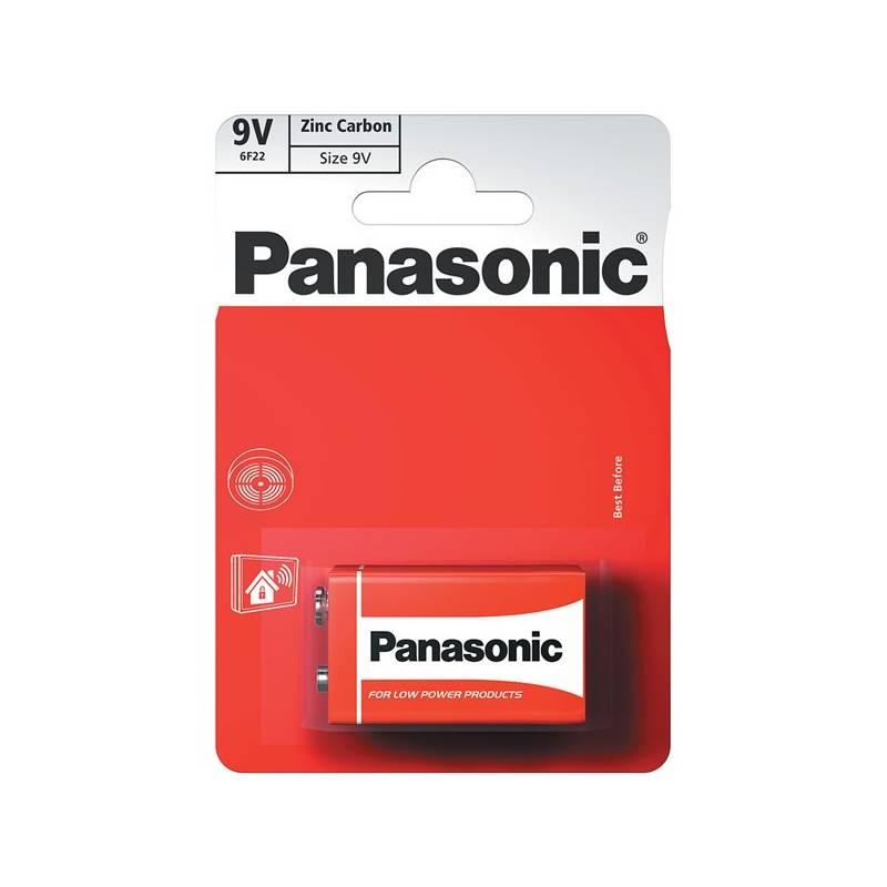 Baterie zinkouhlíková Panasonic 9V, 6F22, blistr 1 ks, Baterie, zinkouhlíková, Panasonic, 9V, 6F22, blistr, 1, ks