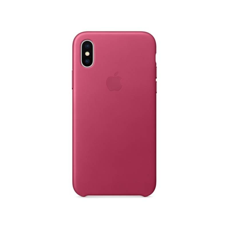 Kryt na mobil Apple Leather Case pro iPhone X - fuchsiový