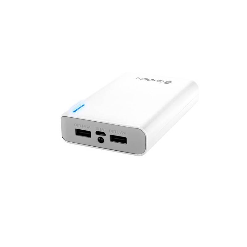 Powerbank GoGEN 10000mAh šedá bílá