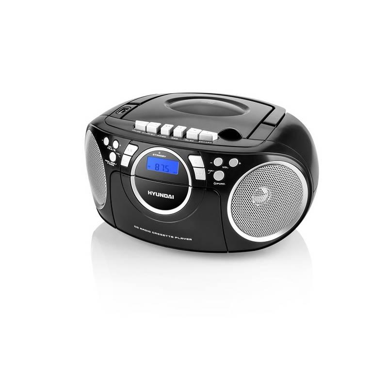 Radiomagnetofon s CD Hyundai TRC 788 AU3BS černý stříbrný, Radiomagnetofon, s, CD, Hyundai, TRC, 788, AU3BS, černý, stříbrný