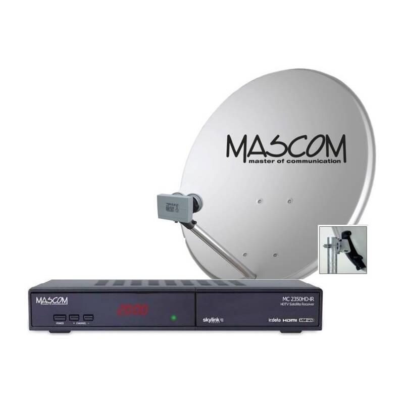 Satelitní komplet Mascom MC2350 80MBL černý, Satelitní, komplet, Mascom, MC2350, 80MBL, černý