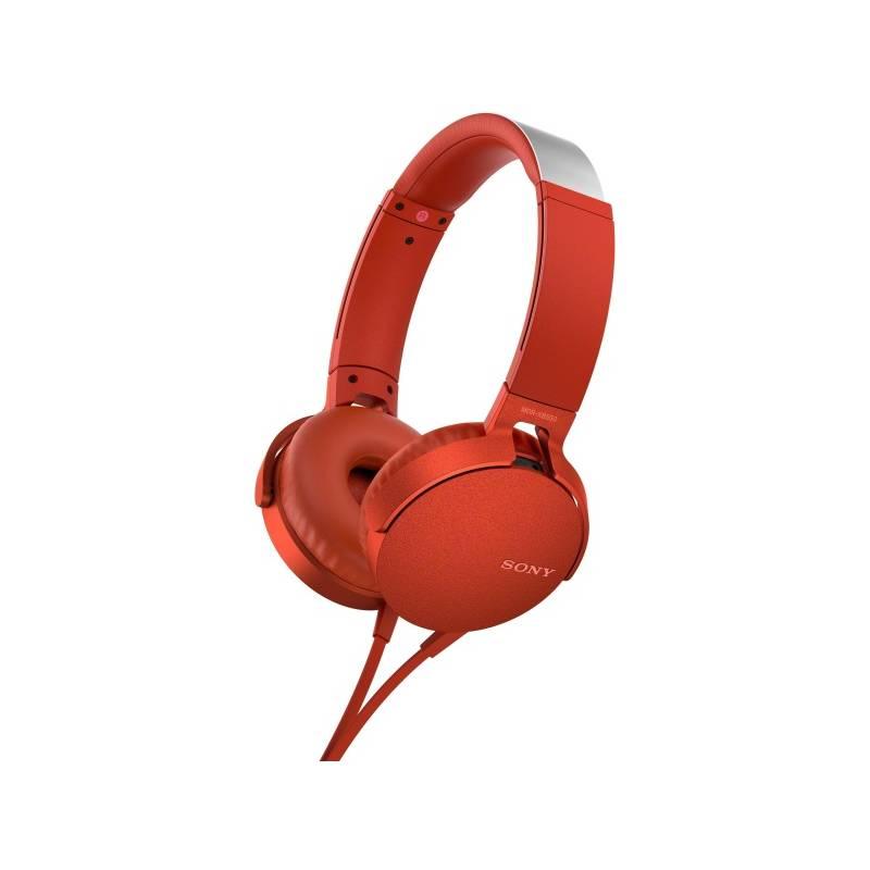 Sluchátka Sony MDR-XB550AP Extra Bass™ červená