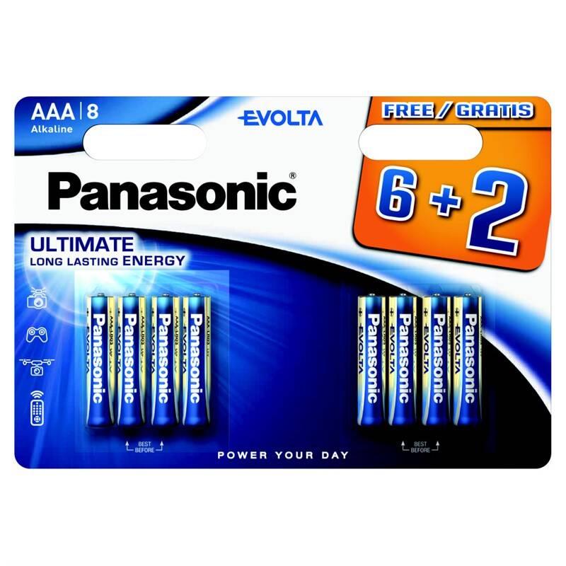 Baterie alkalická Panasonic Evolta AAA, LR03, blistr 6 2ks