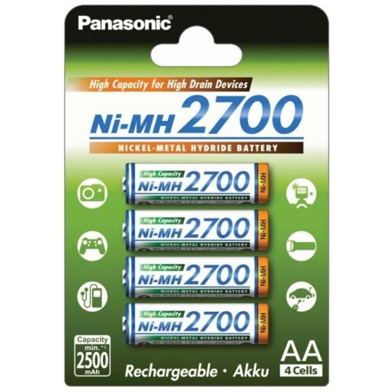 Baterie nabíjecí Panasonic AA, HR06, 2700mAh,
