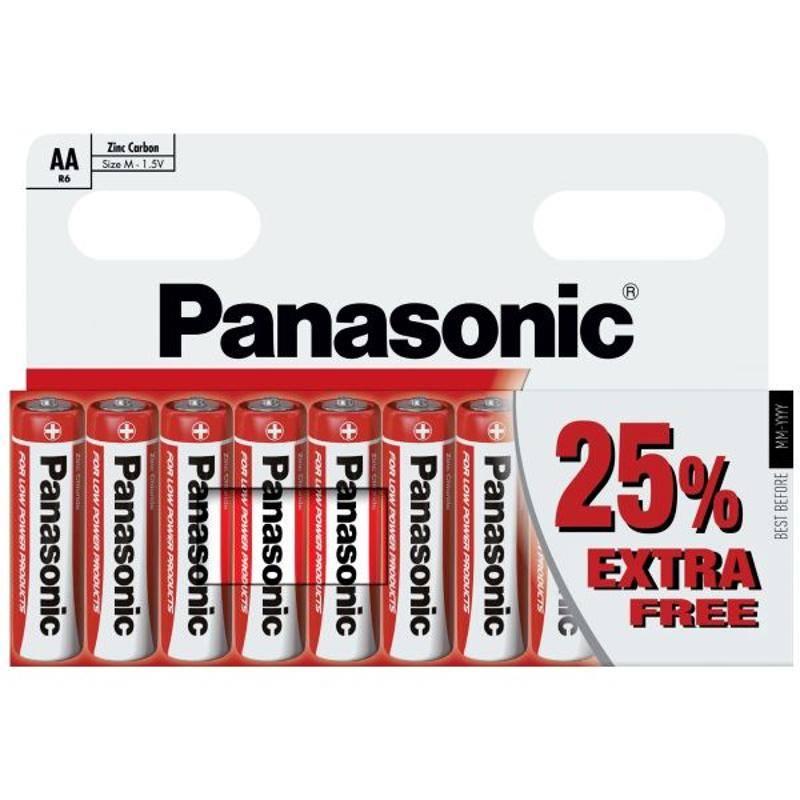 Baterie zinkouhlíková Panasonic AA, R06, blistr