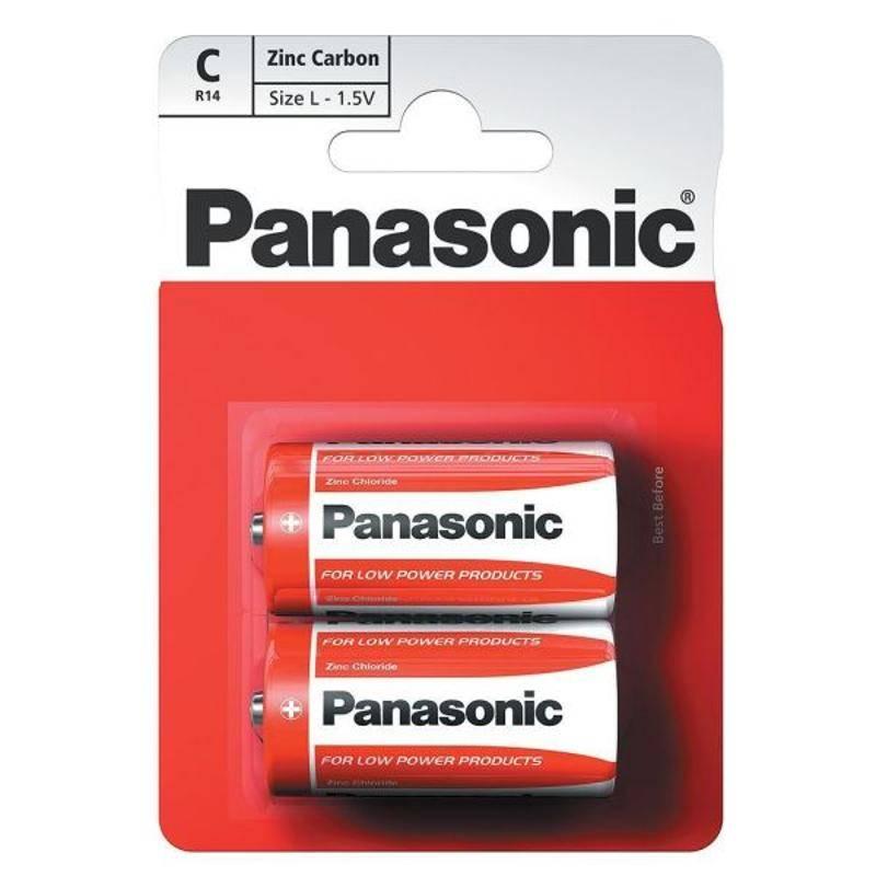 Baterie zinkouhlíková Panasonic C, R14, blistr 2ks, Baterie, zinkouhlíková, Panasonic, C, R14, blistr, 2ks