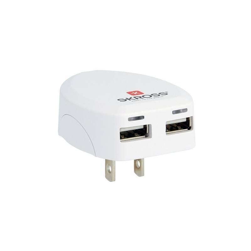 Cestovní adaptér SKROSS pro USA, 2100mA, 2x USB výstup, Cestovní, adaptér, SKROSS, pro, USA, 2100mA, 2x, USB, výstup