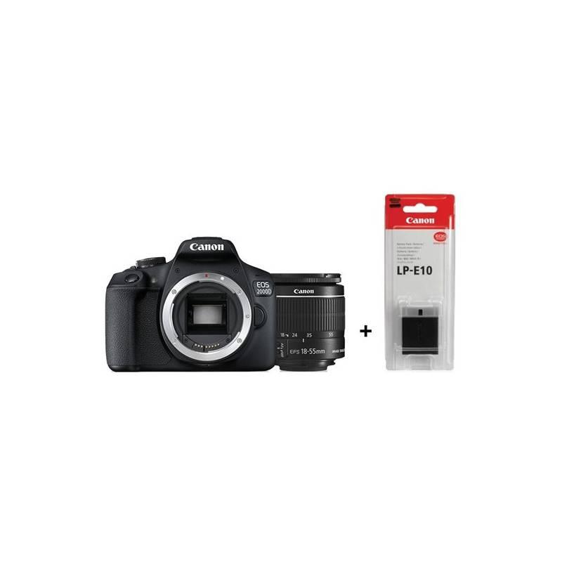 Digitální fotoaparát Canon EOS 2000D 18-55 IS II LP-E10 černý