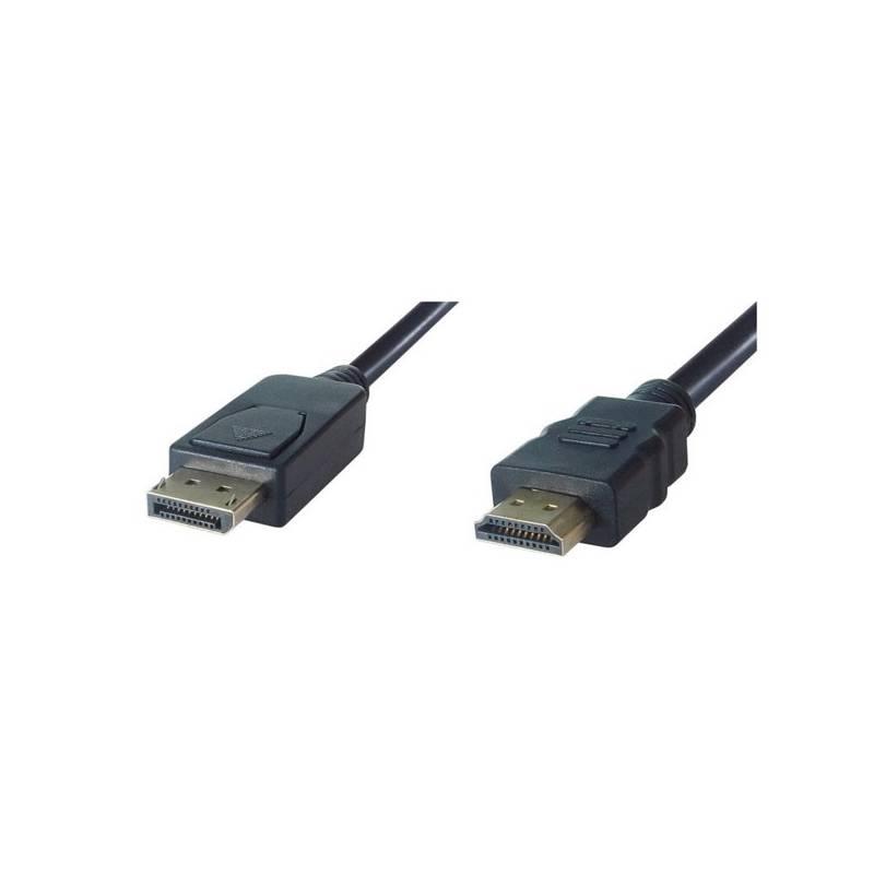 Kabel AQ DisplayPort HDMI, 2 m černý, Kabel, AQ, DisplayPort, HDMI, 2, m, černý