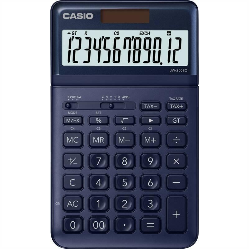 Kalkulačka Casio JW 200 SC NY - tmavě modrá, Kalkulačka, Casio, JW, 200, SC, NY, tmavě, modrá