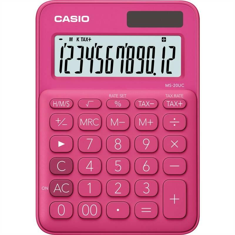 Kalkulačka Casio MS 20 UC RD růžová, Kalkulačka, Casio, MS, 20, UC, RD, růžová