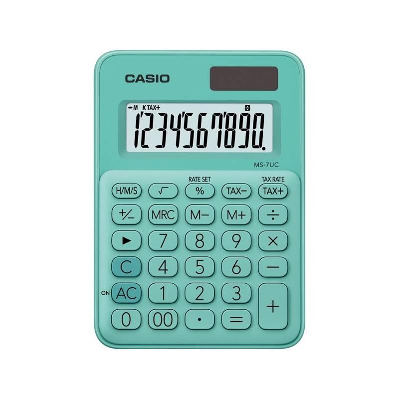 Kalkulačka Casio MS 7 UC GN zelená, Kalkulačka, Casio, MS, 7, UC, GN, zelená