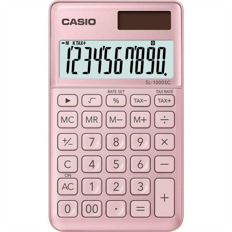 Kalkulačka Casio SL 1000 SC PK růžová, Kalkulačka, Casio, SL, 1000, SC, PK, růžová