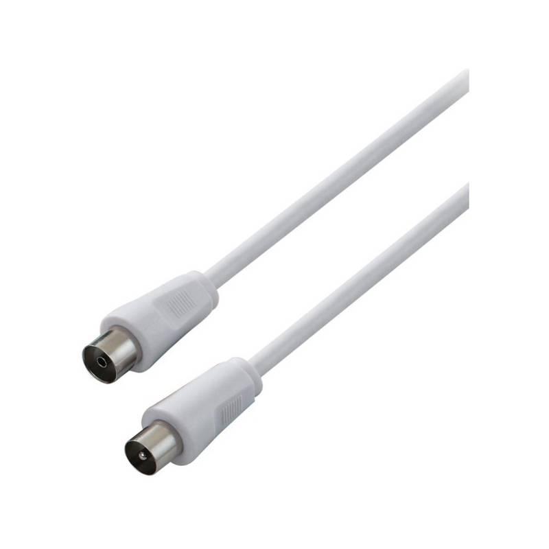 Koaxiální kabel AQ samec-samice, 3 m bílý, Koaxiální, kabel, AQ, samec-samice, 3, m, bílý