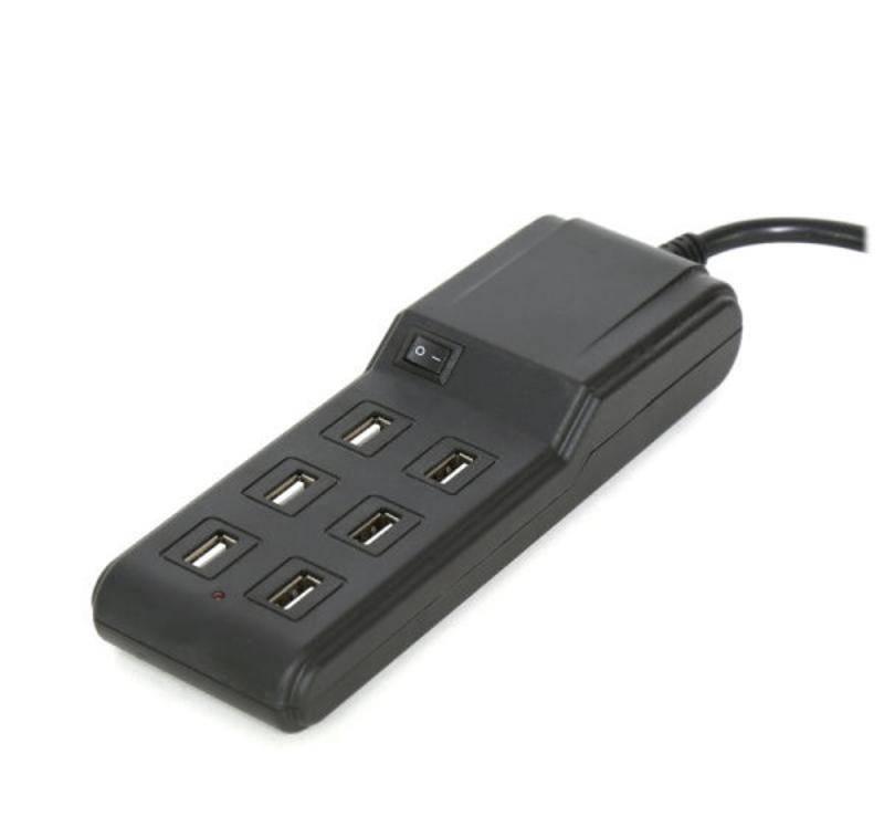 Nabíječka do sítě PLATINET 6× USB černá