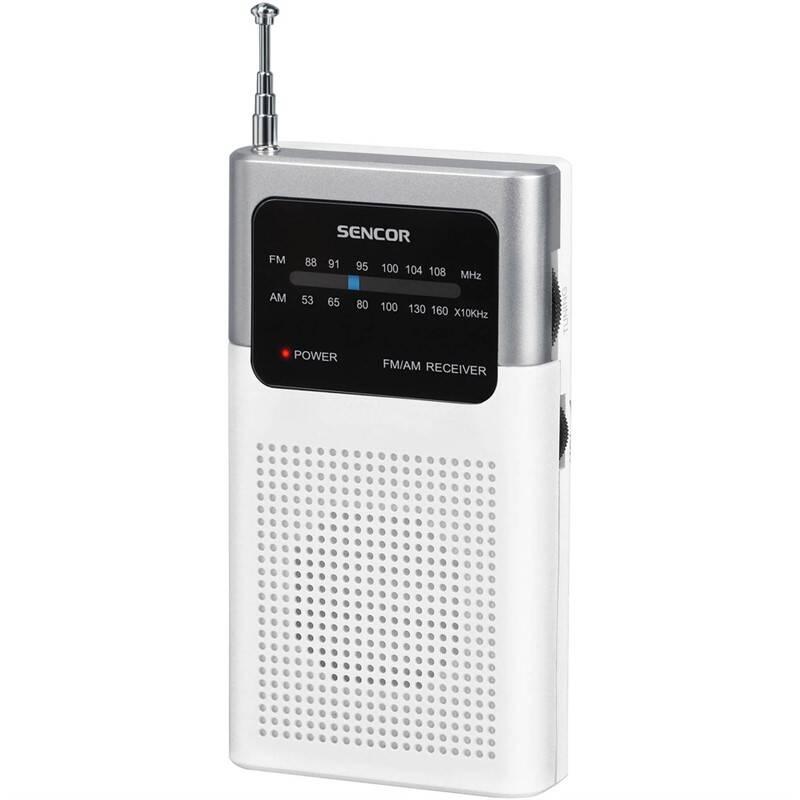 Radiopřijímač Sencor SRD 1100 W bílý, Radiopřijímač, Sencor, SRD, 1100, W, bílý
