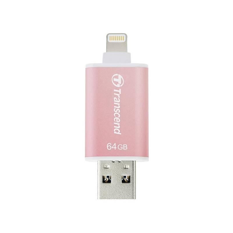 USB Flash Transcend JetDrive Go 300 64GB růžový