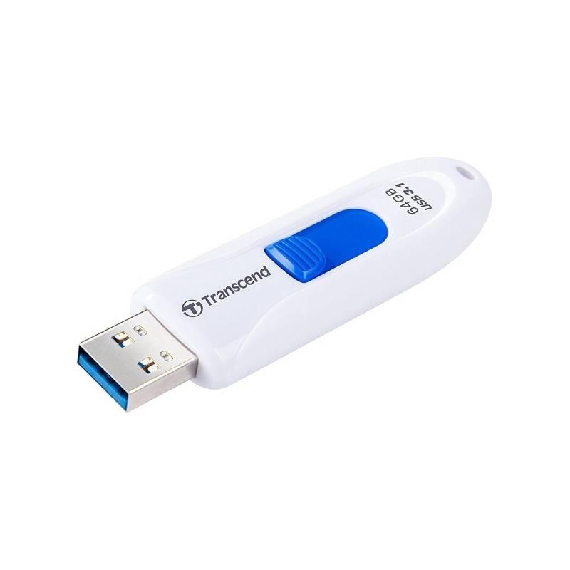 USB Flash Transcend JetFlash 790W 64GB bílá modrá