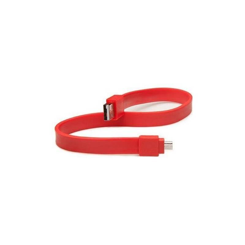 Kabel TYLT SYNCABLE 1, micro USB, 30 cm červený