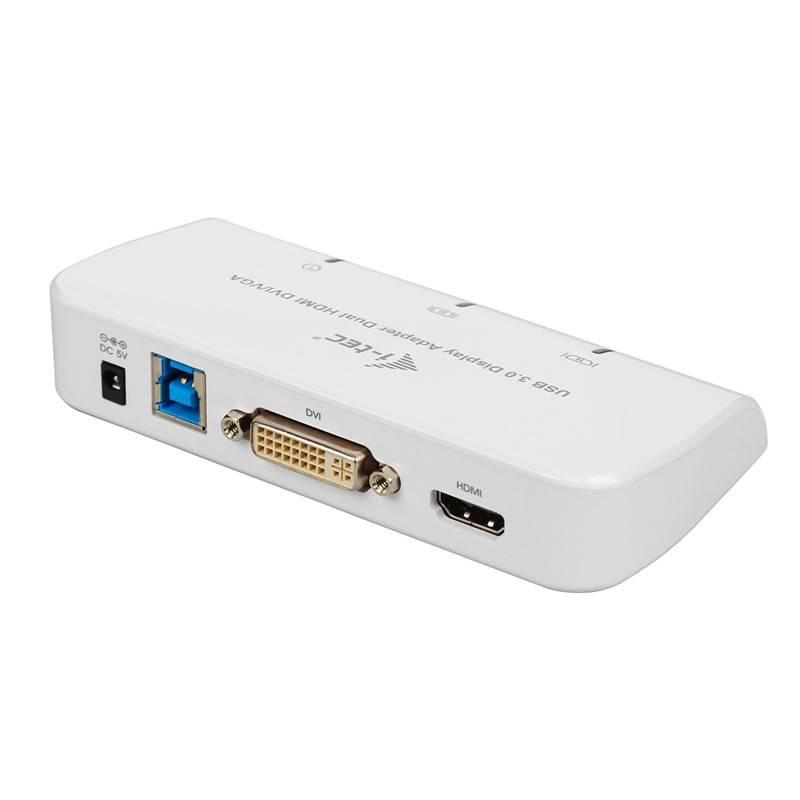 Redukce i-tec USB 3.0 HDMI, DVI, VGA bílá, Redukce, i-tec, USB, 3.0, HDMI, DVI, VGA, bílá