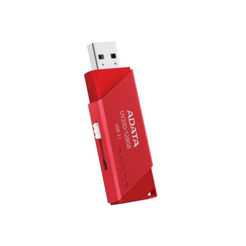 USB Flash ADATA UV330, 128 GB, červený