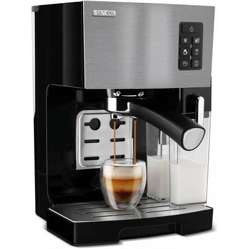 Espresso Sencor SES 4050SS stříbrné, Espresso, Sencor, SES, 4050SS, stříbrné