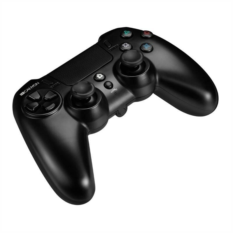 Gamepad Canyon s touchpadem pro PS4, bezdrátový černý