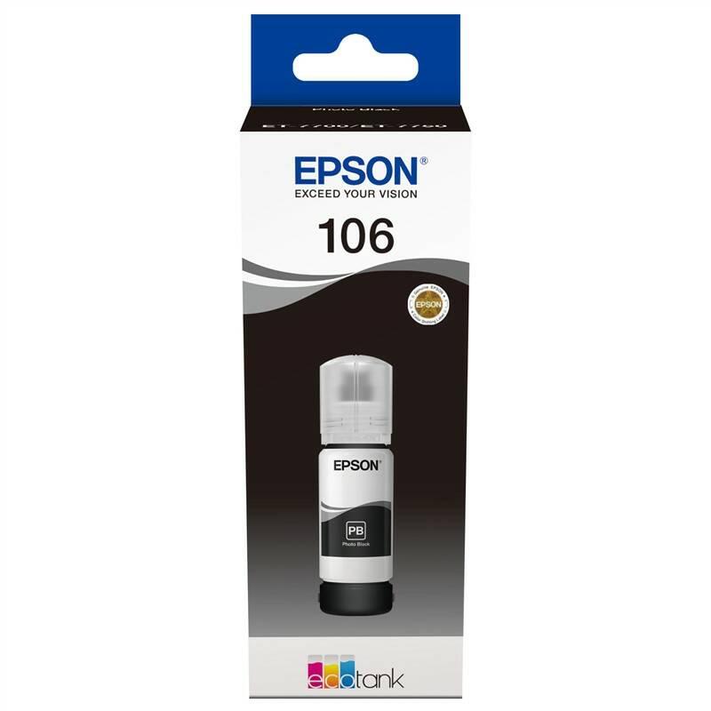 Inkoustová náplň Epson EcoTank 106, 70 ml - foto černá