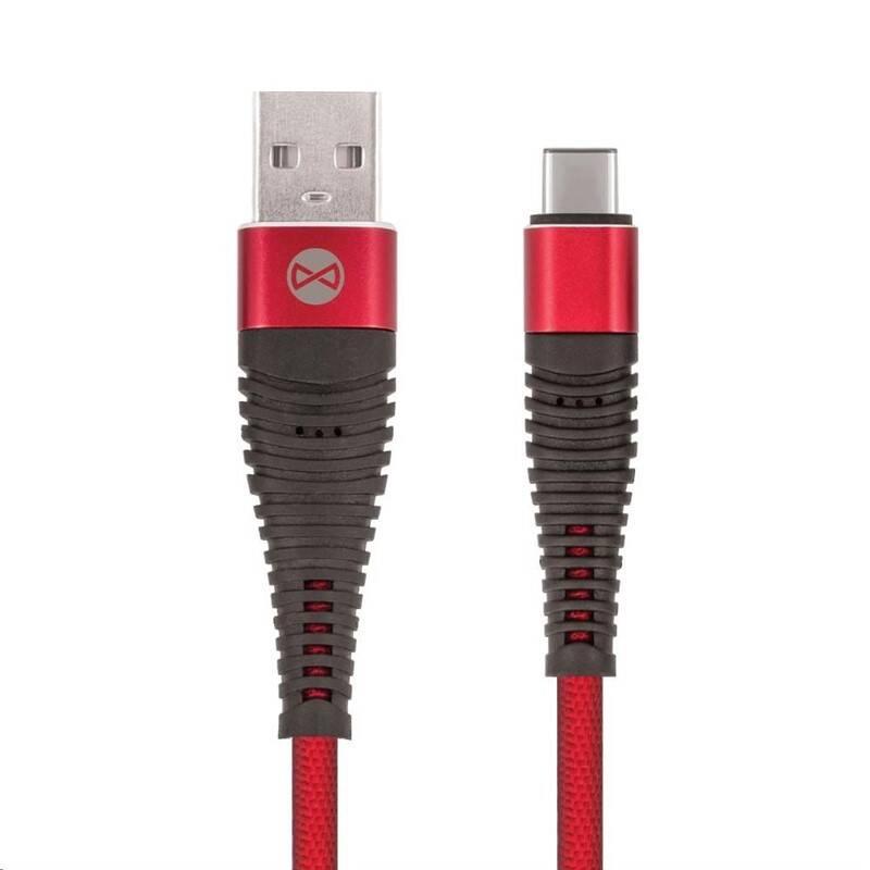 Kabel Forever USB USB-C, 1m červený