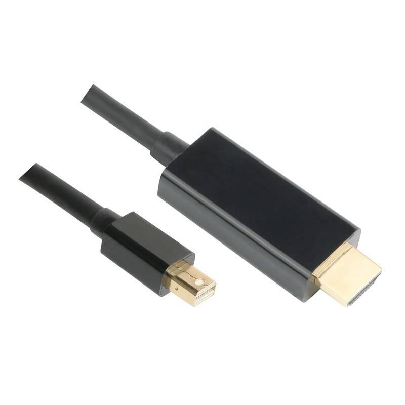 Kabel GoGEN HDMI mini DisplayPort, 2m, pozlacený černý