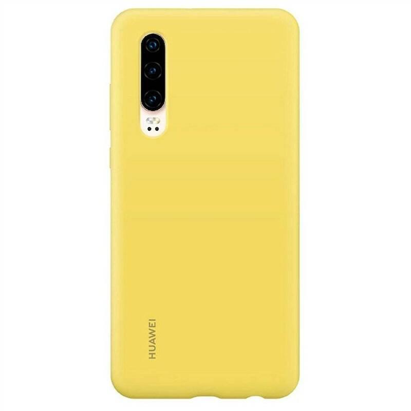 Kryt na mobil Huawei Silicone Car Case pro P30 žlutý