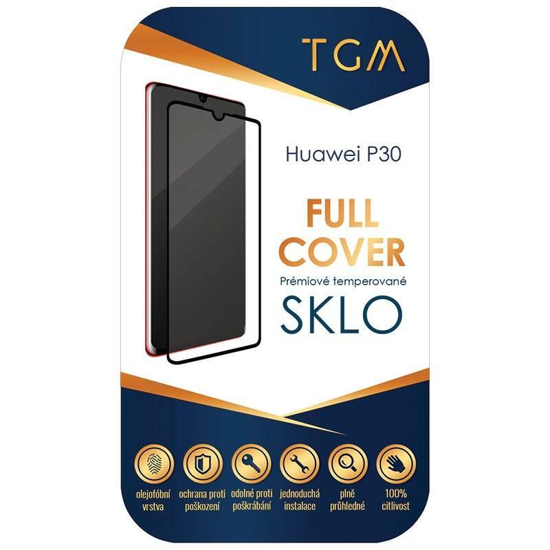 Ochranné sklo TGM Full Cover pro Huawei P30 černé