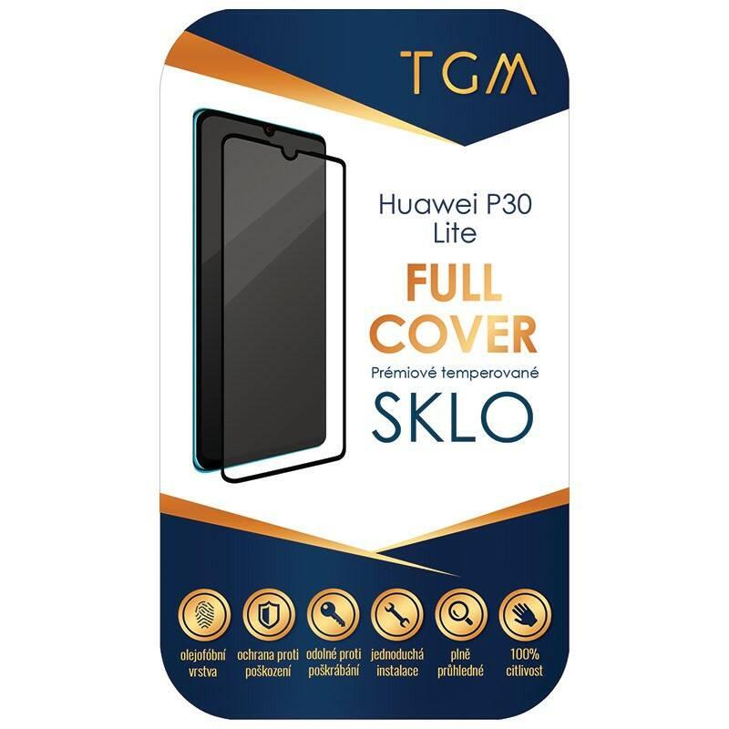 Ochranné sklo TGM Full Cover pro Huawei P30 Lite černé