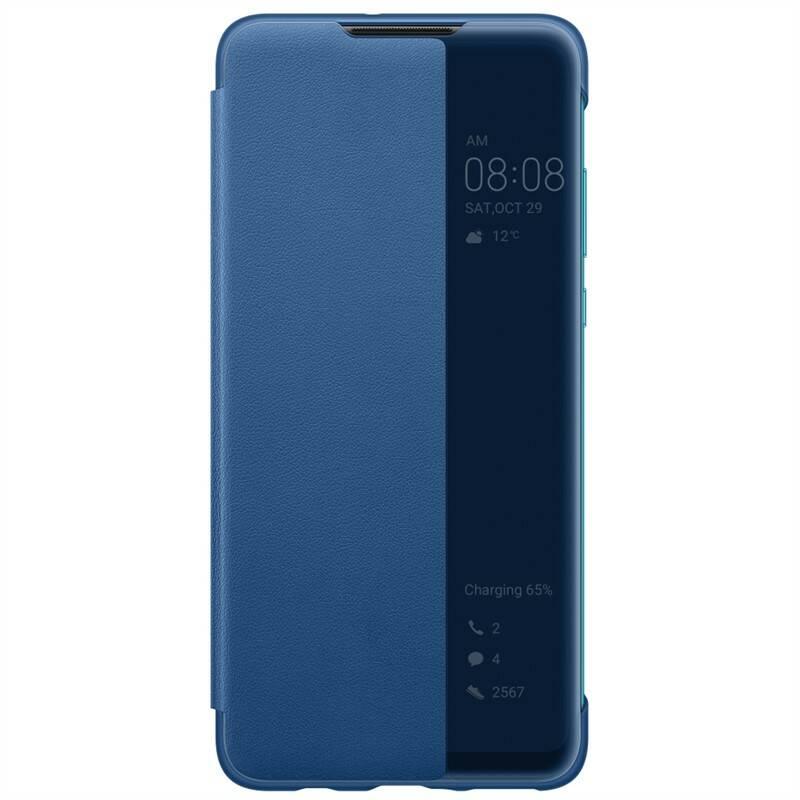 Pouzdro na mobil flipové Huawei View Cover pro P30 Lite modré