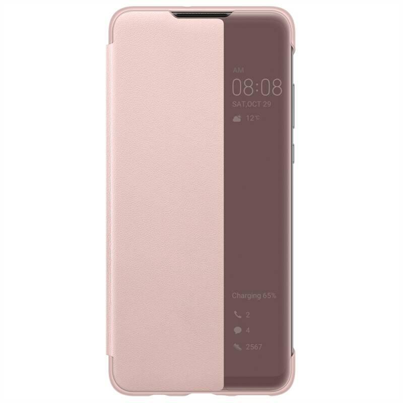 Pouzdro na mobil flipové Huawei View Cover pro P30 Lite růžové