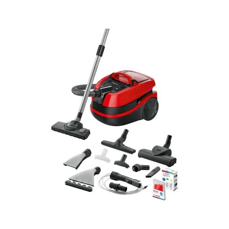 Víceúčelový vysavač Bosch BWD421PET červený