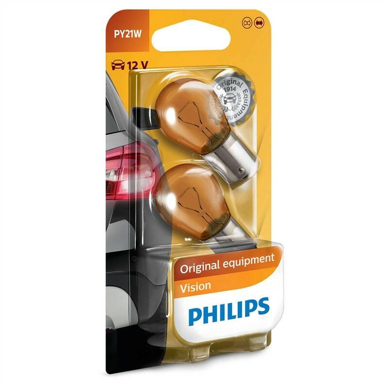 Autožárovka Philips Vision PY21W, 2ks, Autožárovka, Philips, Vision, PY21W, 2ks