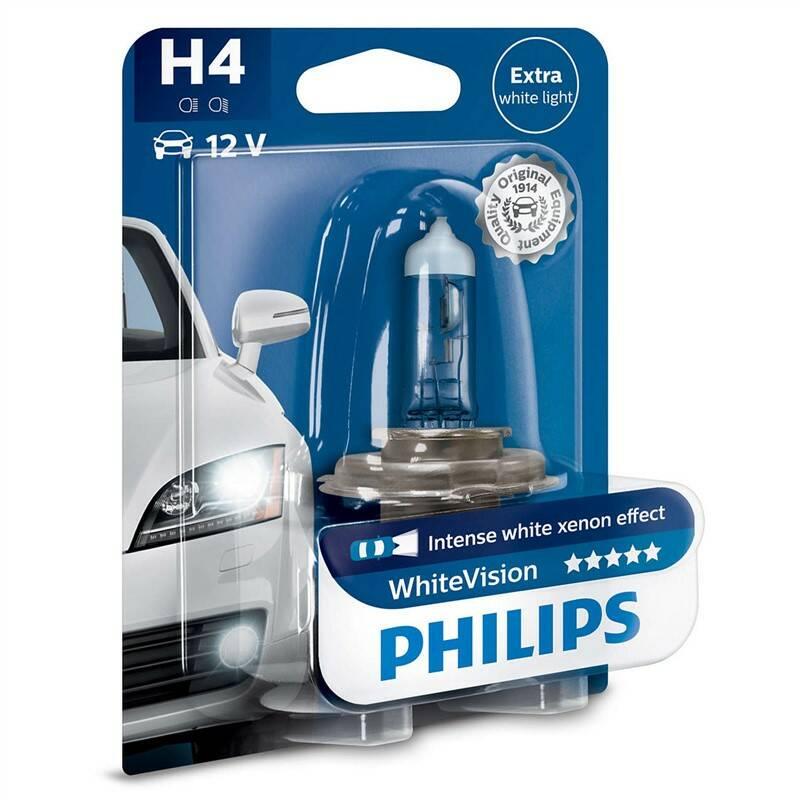 Autožárovka Philips WhiteVision H4, 1ks