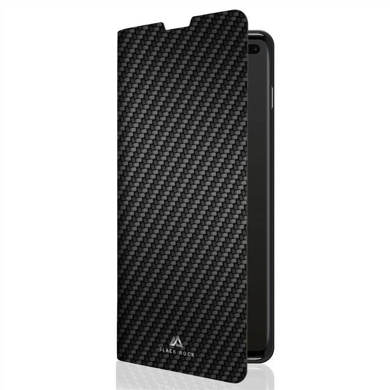 Pouzdro na mobil flipové Black Rock Flex Carbon Booklet pro Samsung Galaxy S10 černé