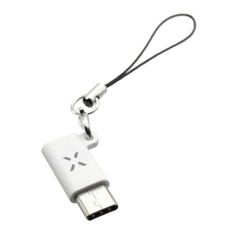 Redukce FIXED MicroUSB USB-C bílá, Redukce, FIXED, MicroUSB, USB-C, bílá