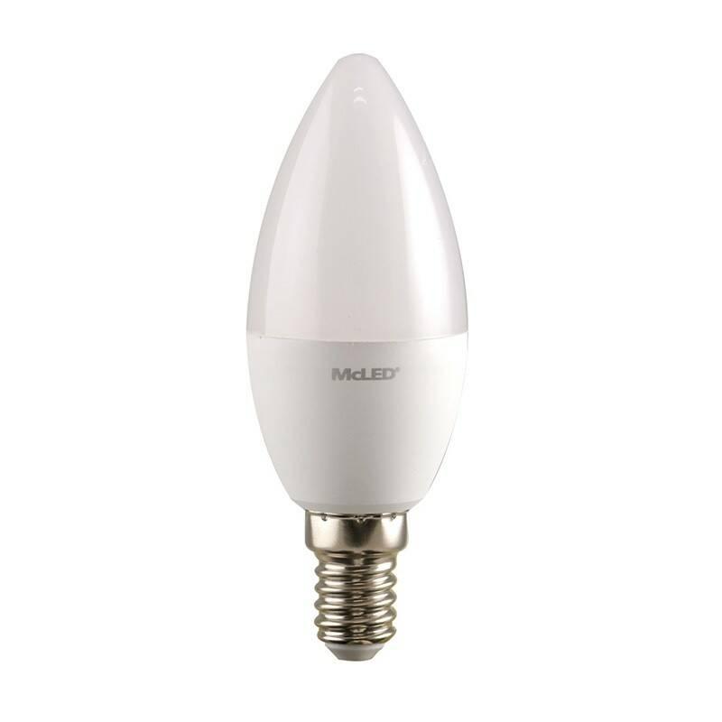 Žárovka LED McLED svíčka, E14, 5,5W, teplá bílá, Žárovka, LED, McLED, svíčka, E14, 5,5W, teplá, bílá