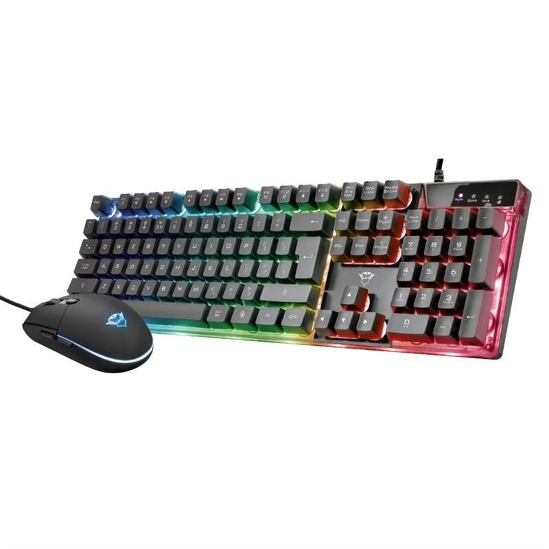 Klávesnice s myší Trust GXT 838 Azor Gaming Combo, CZ SK černá