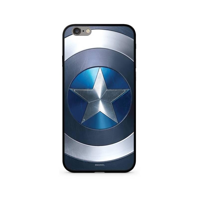 Kryt na mobil Marvel Premium Glass Captain America pro Apple iPhone X modrý