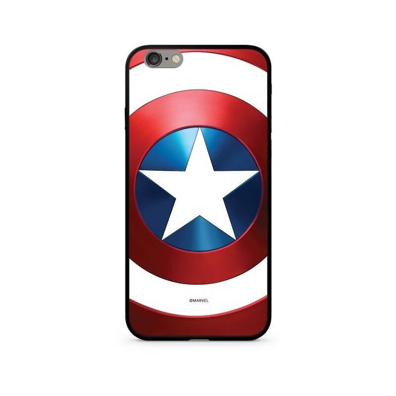 Kryt na mobil Marvel Premium Glass Captain America pro Apple iPhone Xs červený