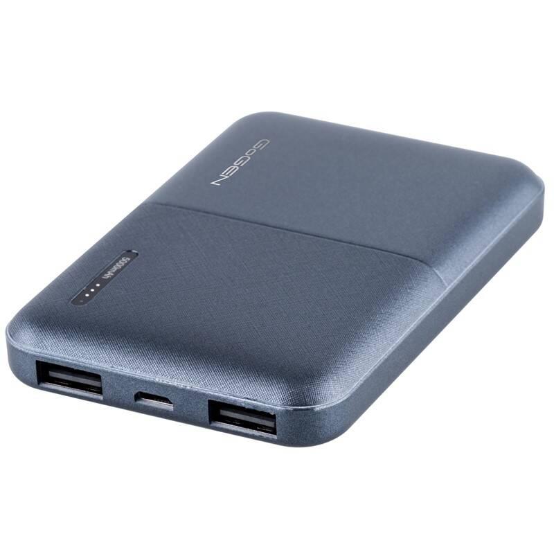 Powerbank GoGEN 5000 mAh, metalická modrá